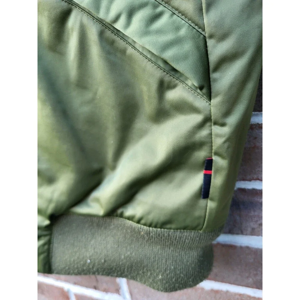Jordan Air Men’s Small Goat Bomber Jacket Green Rookie Of The Year 1985 R.O.Y